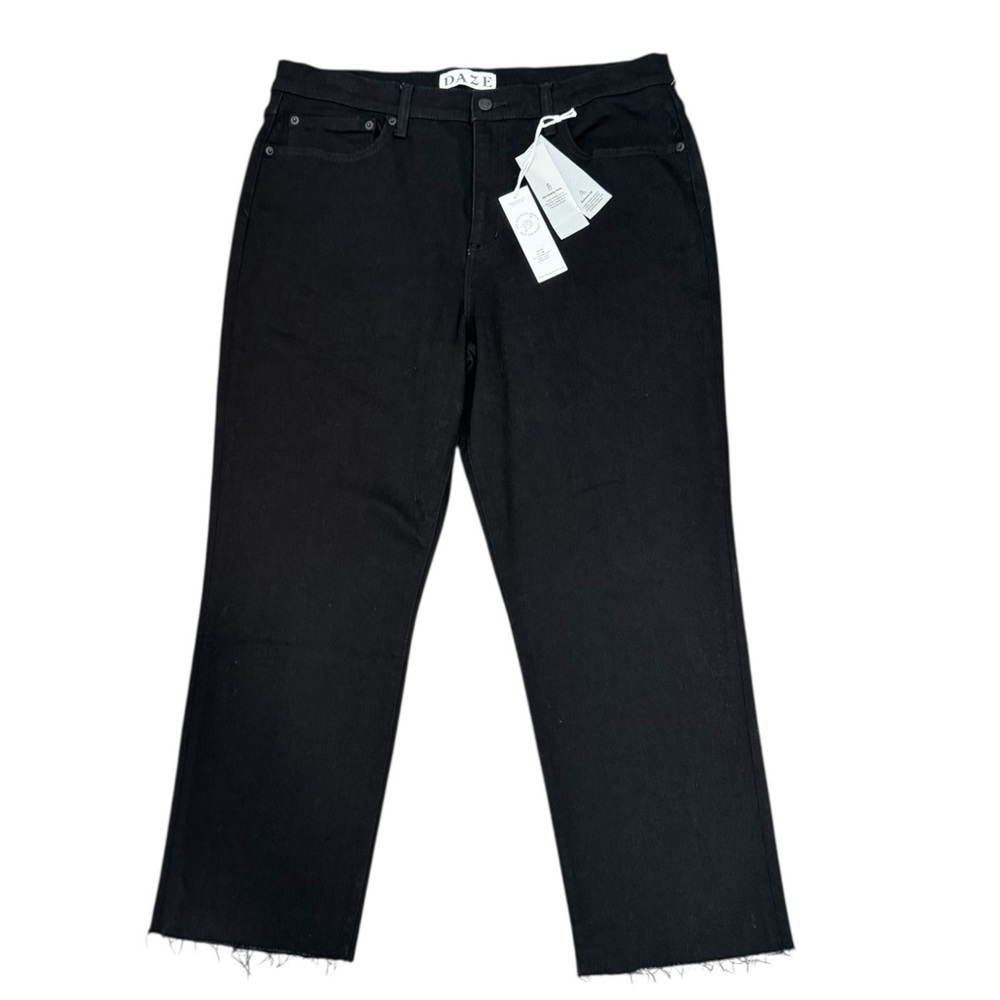 Daze Jeans Womens SZ 31 Downright
High Rise Straight Some Stretch Black Denim